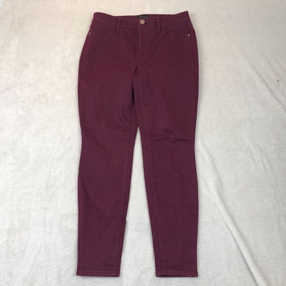 Talbots Womens Pants Size 4P Slim Jeggings Snkle Stretch Casual Travel Burgundy - Picture 11 of 12